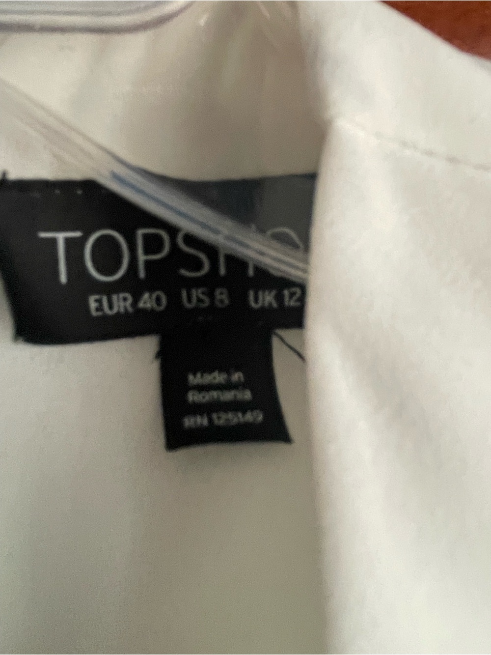 Topshop white Mock Neck Long-Sleeve Blouse - Picture 3 of 3